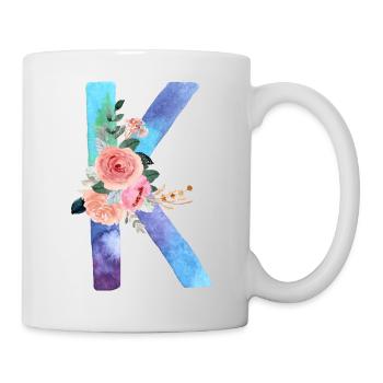Lettre K watercolor - Mug blanc - blanc - Droite