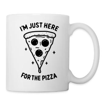 Je suis juste là pour la pizza - Mug blanc - blanc - Droite