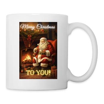 Joyeux Noël de la part du Père Noël - Mug blanc - blanc - Droite