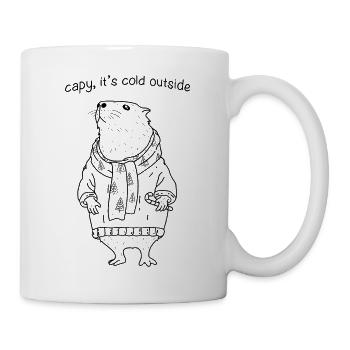 Capybara Winter Minimalist - Mug - white - Right