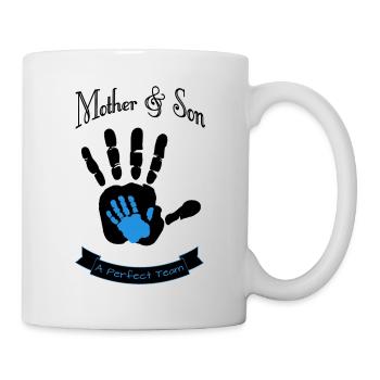 mother and son a perfect team - Tasse - Weiß - Rechts