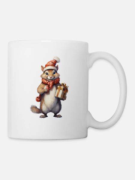 Christmas Squirrel4 - Mug - white