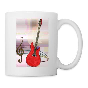 Gitarre - Tasse - Weiß - Rechts