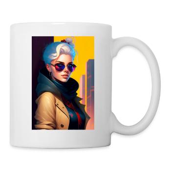 Anime girl undercover - Mug - white - Right