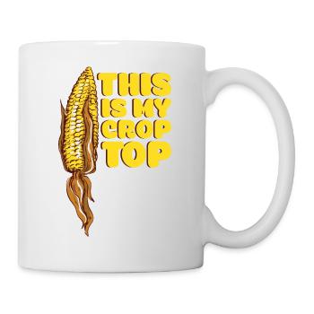 Citations agricoles drôles C’est mon agriculteur Crop Top - Mug blanc - blanc - Droite