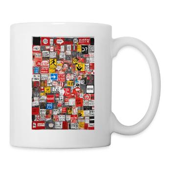 T-shirt Sweatshirt "Patchwork Urbain Stop" - Tasse - Weiß - Rechts