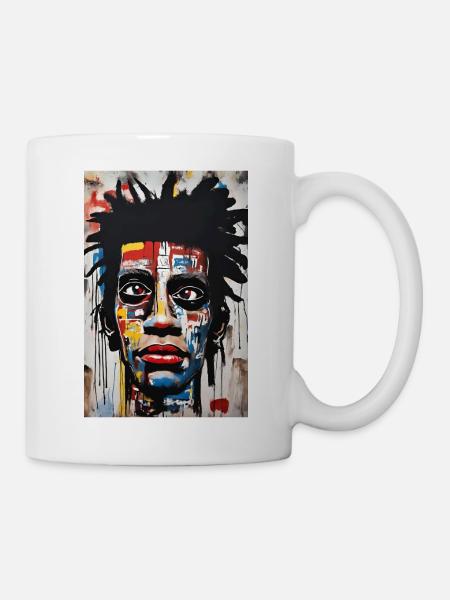 T-shirt Sweat Urban Art Face - Mug blanc - blanc