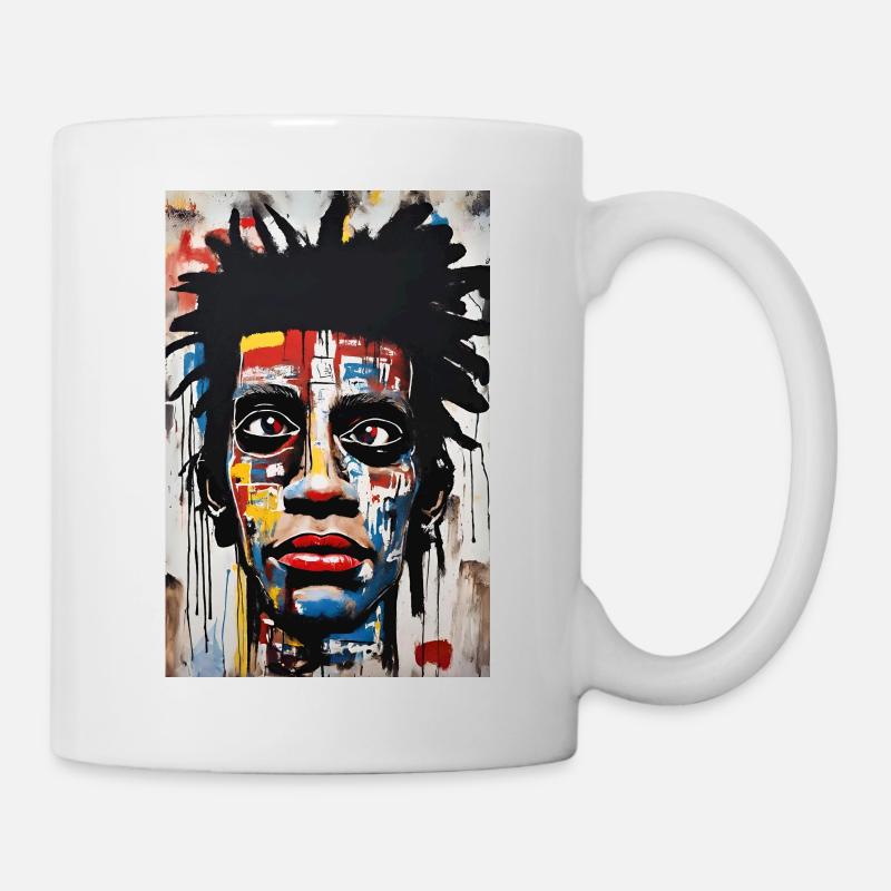 T-shirt Sweat Urban Art Face - Mug blanc - blanc