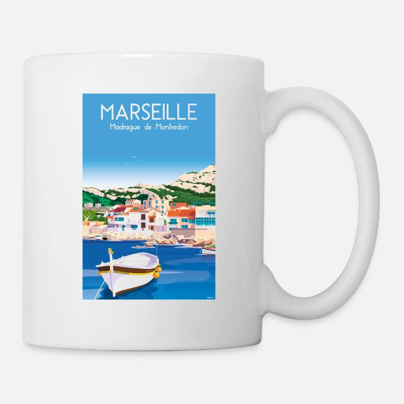 MARSEILLE MADRAGUE DE MONTREDON - Mug blanc - blanc