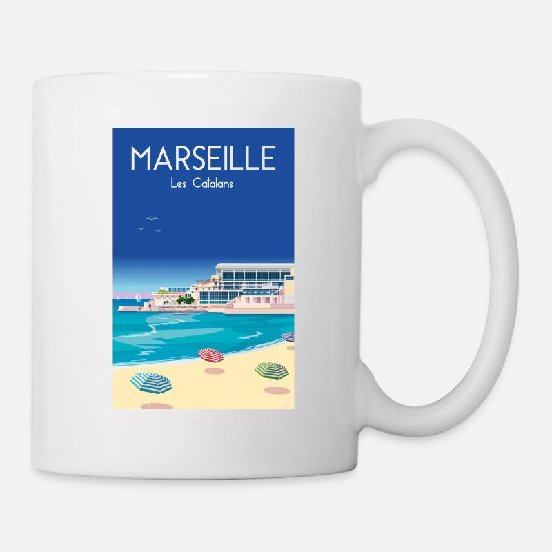 MARSEILLE LES CATALANS - Mug blanc - blanc