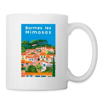 BORMES LES MIMOSAS - Mug blanc - blanc - Droite