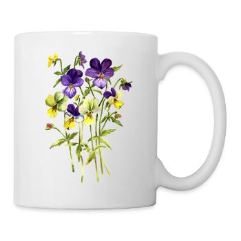 Fleur - Mug blanc - blanc - Droite