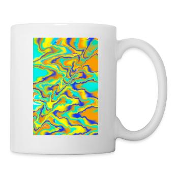 Abstrakt Kunst - Tasse - Weiß - Rechts