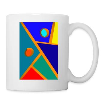 Abstrakte Kunst - Tasse - Weiß - Rechts