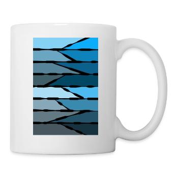 Bleu abstrait - Mug blanc - blanc - Droite
