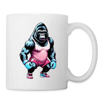Gorilla Boxer Boxen - Tasse - Weiß - Rechts