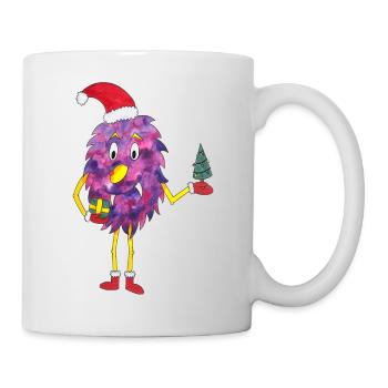 Weihnachtsmonster niedliches Monster Weihnachten - Tasse - Weiß - Rechts