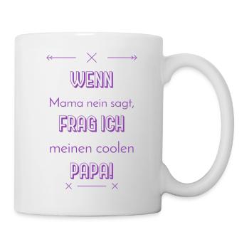 lustige sprüche cooler papa - Tasse - Weiß - Rechts