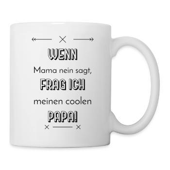 lustige sprüche cooler papa - Tasse - Weiß - Rechts