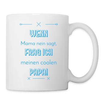 lustige sprüche cooler papa - Tasse - Weiß - Rechts