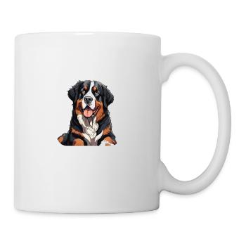 Chien de race bouvier bernois chien doux - Mug blanc - blanc - Droite