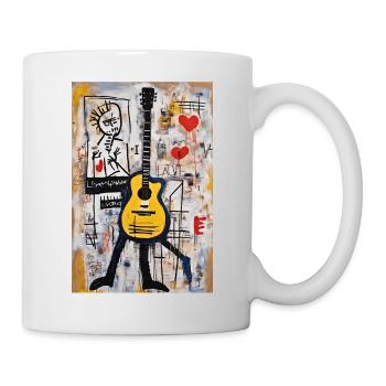 "Accords Visuels – Tee-shirt Design Musique" - Mug blanc - blanc - Droite