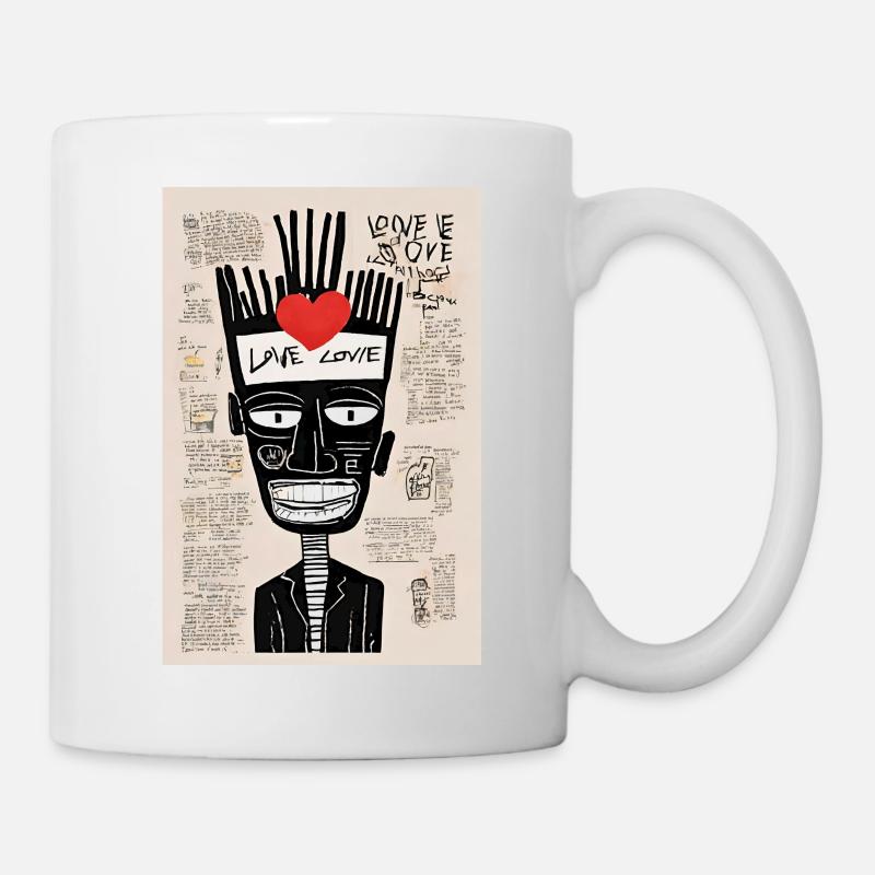 T-shirt Love Overload - Mug blanc - blanc