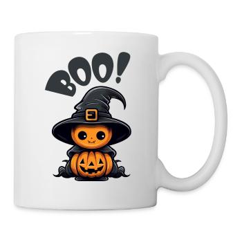 Halloween Kürbis - Tasse - Weiß - Rechts