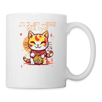 Chat porte-bonheur du Nouvel An chinois juste ici pour le - Mug blanc - blanc - Droite