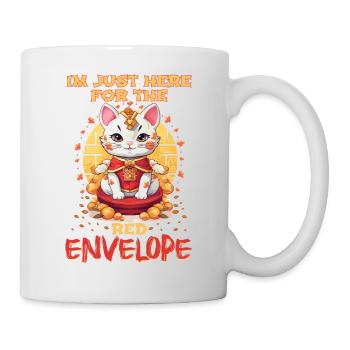 Chat porte-bonheur du Nouvel An chinois juste ici pour le - Mug blanc - blanc - Droite