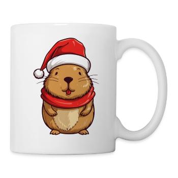 Capybara with Christmas hat - Mug - white - Right