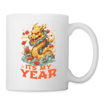 Year Of The Dragon Happy Chinese New Year 2024 - Tasse - Weiß - Rechts
