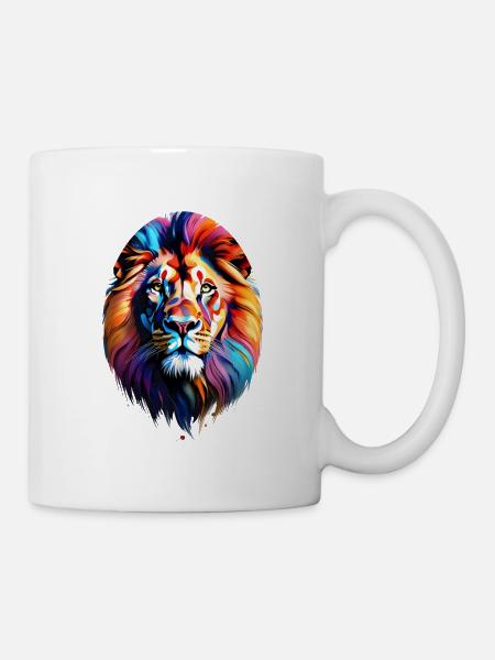Lion Popart - Mug blanc - blanc