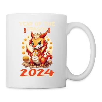 Year Of The Dragon Happy New Year 2024 Matching - Tasse - Weiß - Rechts