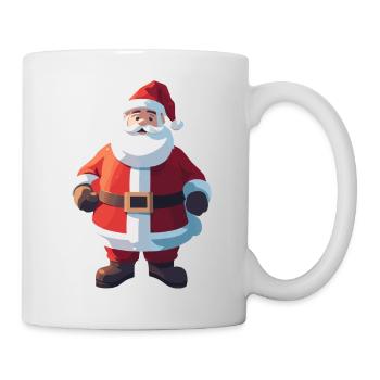 Santa Claus Low Poly Christmas - Mug - white - Right