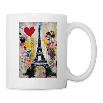"Élégance Parisienne Tee" - Mug blanc - blanc - Droite