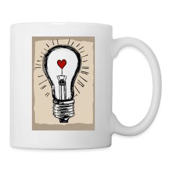 Poster "Love Lighted T-Shirt" - Tasse - Weiß - Rechts