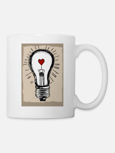 Poster "Love Lighted T-Shirt" - Tasse - Weiß