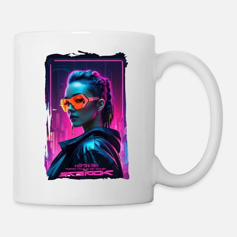 Lunettes néon - Mug blanc - blanc
