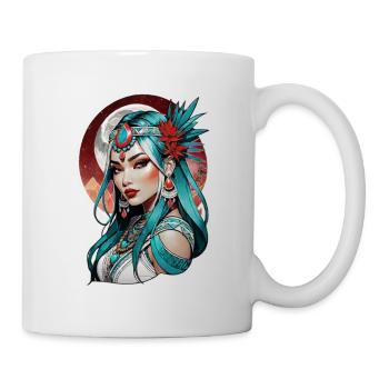 Indische Prinzessin - Aztek - Tasse - Weiß - Rechts