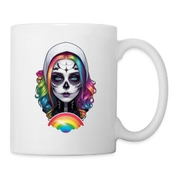 Halloween - Rock & Regenbogen - Tasse - Weiß - Rechts