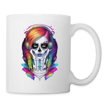 Halloween - Rock & Regenbogen - Tasse - Weiß - Rechts