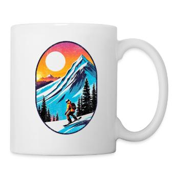 snowboard neige et ski - Mug blanc - blanc - Droite