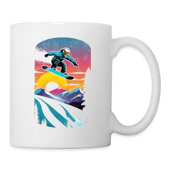 snowboard neige et ski - Mug blanc - blanc - Droite