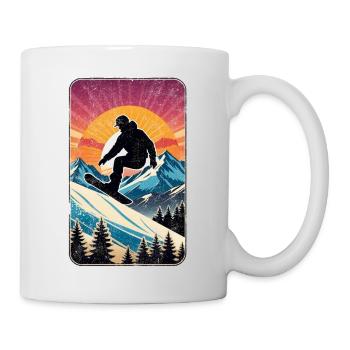 snowboard neige et ski - Mug blanc - blanc - Droite