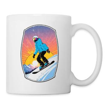snowboard neige et ski - Mug blanc - blanc - Droite