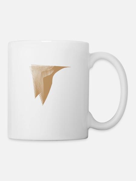 Colibri abstrait beige - Mug blanc - blanc