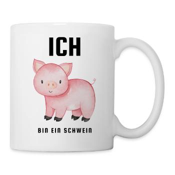 Ich bin ein Schwein - Tasse - Weiß - Rechts