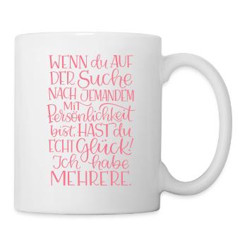 Persönlichkeit in Pink - Tasse - Weiß - Rechts