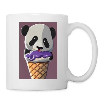 Eis Panda - Tasse - Weiß - Rechts